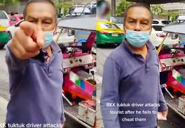 ‘He Pushed Me Violently’ — Bangkok Tuk-Tuk Driver Turns Aggressive with Singaporean Tourists Over $6 Fare, Demands More Money